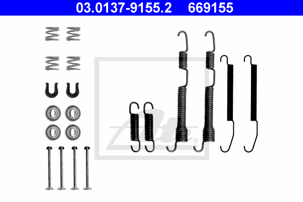 ATE 03.0137-9155.2 Kit accessori, Ganasce freno-Kit accessori, Ganasce freno-Ricambi Euro