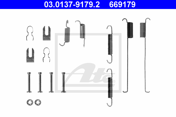 ATE 03.0137-9179.2 Kit accessori, Ganasce freno-Kit accessori, Ganasce freno-Ricambi Euro