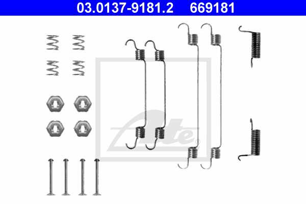 ATE 03.0137-9181.2 Kit accessori, Ganasce freno