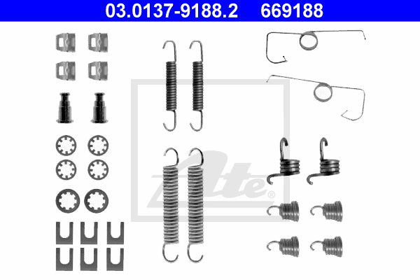 ATE 03.0137-9188.2 Kit accessori, Ganasce freno