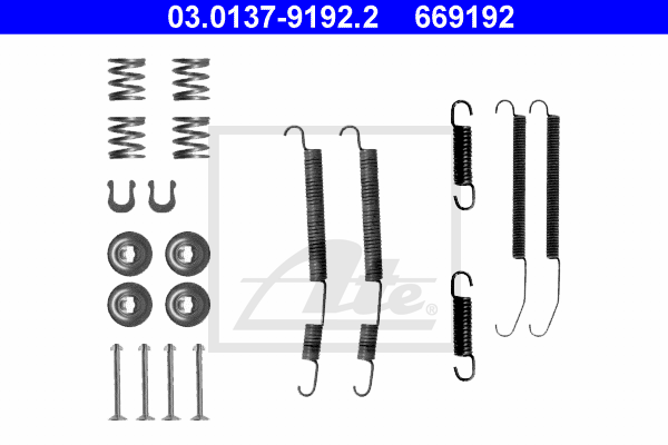 ATE 03.0137-9192.2 Kit accessori, Ganasce freno-Kit accessori, Ganasce freno-Ricambi Euro