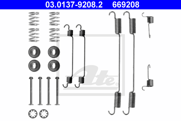 ATE 03.0137-9208.2 Kit accessori, Ganasce freno-Kit accessori, Ganasce freno-Ricambi Euro