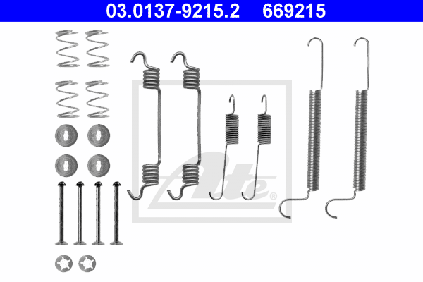 ATE 03.0137-9215.2 Kit accessori, Ganasce freno