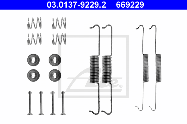 ATE 03.0137-9229.2 Kit accessori, Ganasce freno