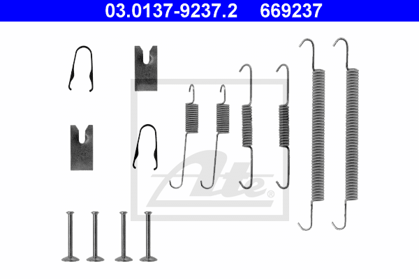 ATE 03.0137-9237.2 Kit accessori, Ganasce freno-Kit accessori, Ganasce freno-Ricambi Euro