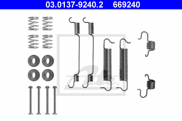 ATE 03.0137-9240.2 Kit accessori, Ganasce freno