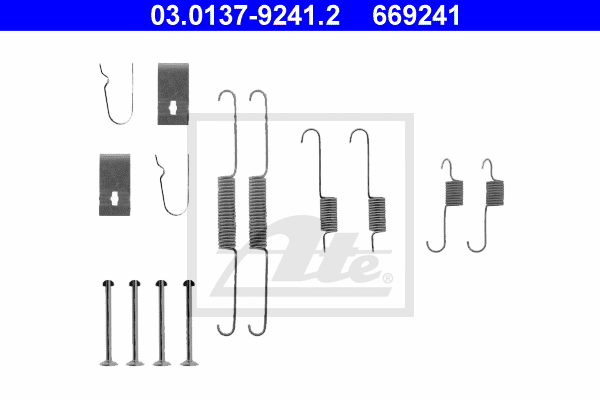 ATE 03.0137-9241.2 Kit accessori, Ganasce freno