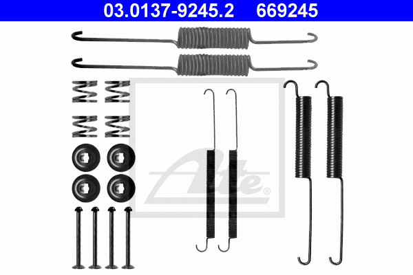 ATE 03.0137-9245.2 Kit accessori, Ganasce freno-Kit accessori, Ganasce freno-Ricambi Euro