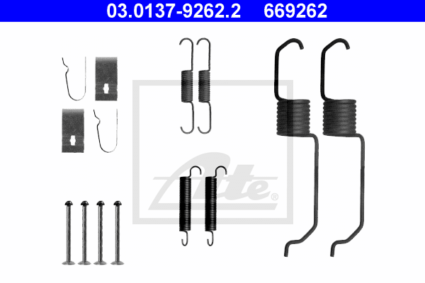 ATE 03.0137-9262.2 Kit accessori, Ganasce freno