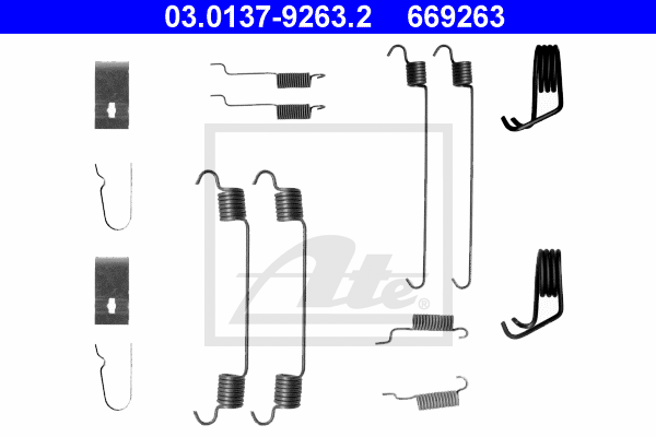 ATE 03.0137-9263.2 Kit accessori, Ganasce freno