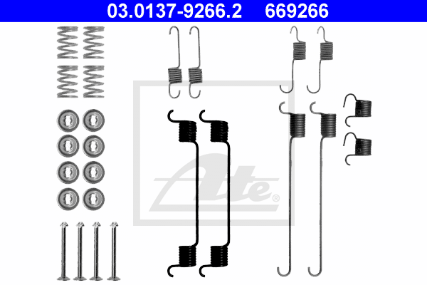 ATE 03.0137-9266.2 Kit accessori, Ganasce freno-Kit accessori, Ganasce freno-Ricambi Euro