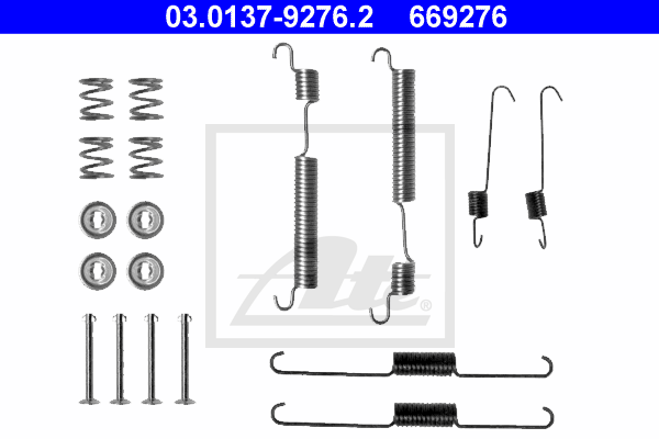 ATE 03.0137-9276.2 Kit accessori, Ganasce freno-Kit accessori, Ganasce freno-Ricambi Euro