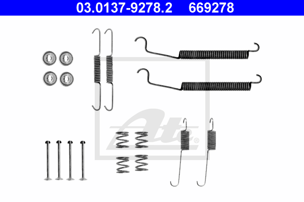 ATE 03.0137-9278.2 Kit accessori, Ganasce freno-Kit accessori, Ganasce freno-Ricambi Euro