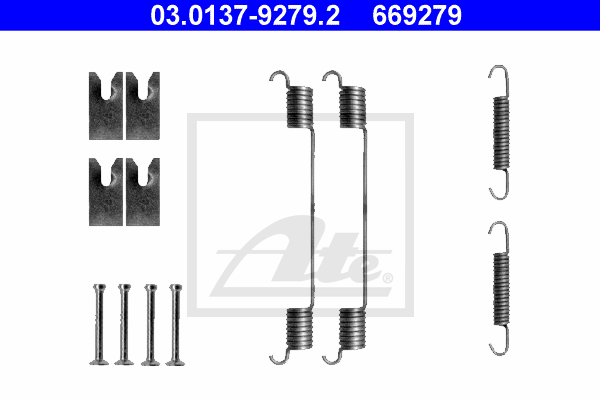 ATE 03.0137-9279.2 Kit accessori, Ganasce freno-Kit accessori, Ganasce freno-Ricambi Euro