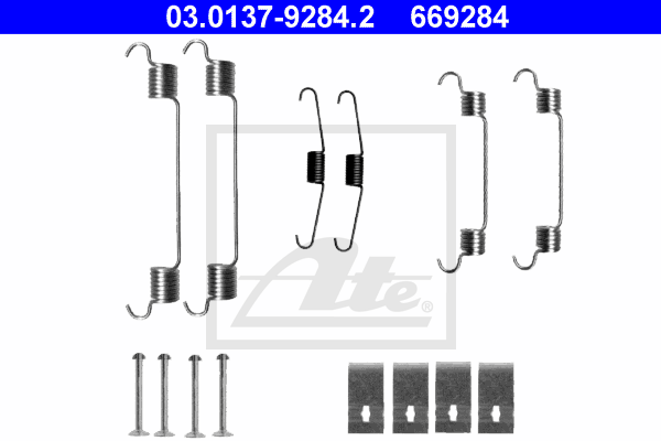 ATE 03.0137-9284.2 Kit accessori, Ganasce freno-Kit accessori, Ganasce freno-Ricambi Euro