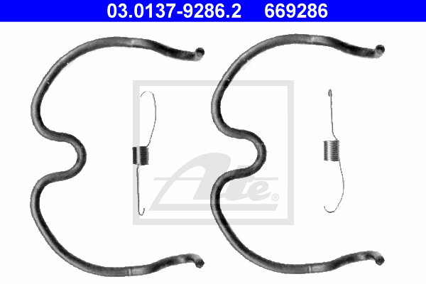 ATE 03.0137-9286.2 Kit accessori, Ganasce freno-Kit accessori, Ganasce freno-Ricambi Euro