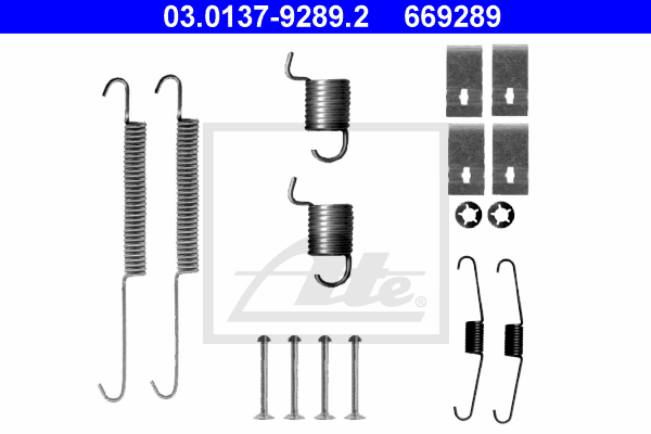 ATE 03.0137-9289.2 Kit accessori, Ganasce freno-Kit accessori, Ganasce freno-Ricambi Euro