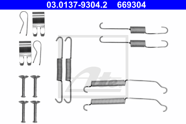 ATE 03.0137-9304.2 Kit accessori, Ganasce freno