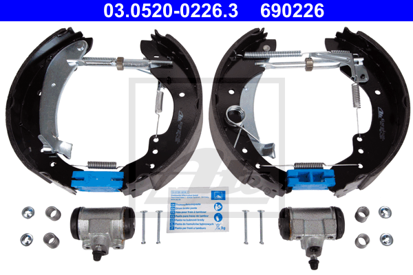 ATE 03.0520-0226.3 Kit ganasce freno-Kit ganasce freno-Ricambi Euro