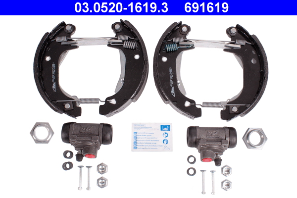 ATE 03.0520-1619.3 Original ATE TopKit Bremsbackensatz