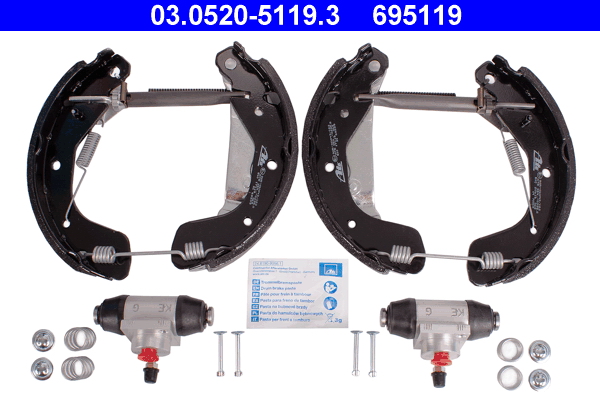 ATE 03.0520-5119.3 Original ATE TopKit Bremsbackensatz