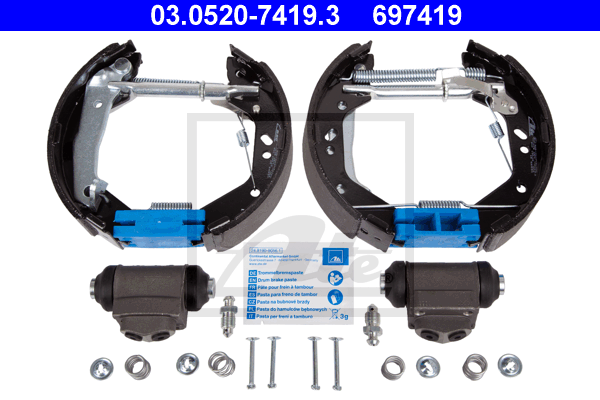 ATE 03.0520-7419.3 Kit ganasce freno-Kit ganasce freno-Ricambi Euro