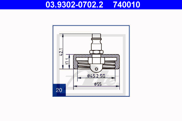 ATE 03.9302-0702.2 Odsávač