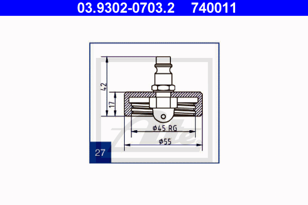 ATE 03.9302-0703.2 Bocchettone sfiatatoio