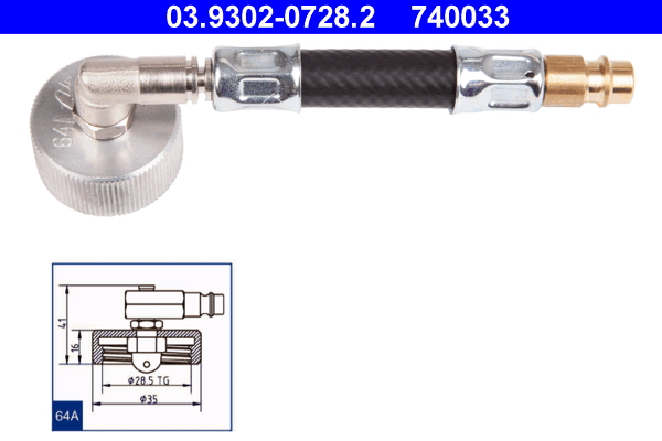 ATE 03.9302-0728.2 Entlüfterstutzen