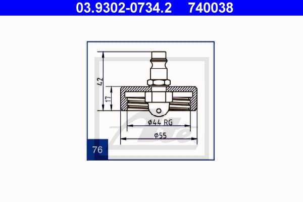 ATE 03.9302-0734.2 Bocchettone sfiatatoio