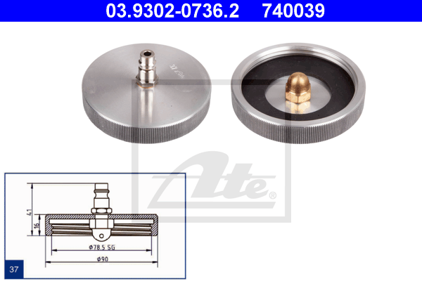 ATE 03.9302-0736.2 Bocchettone sfiatatoio