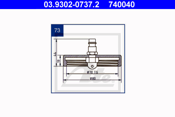 ATE 03.9302-0737.2 Bocchettone sfiatatoio