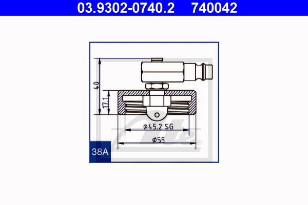 ATE 03.9302-0740.2 Bocchettone sfiatatoio