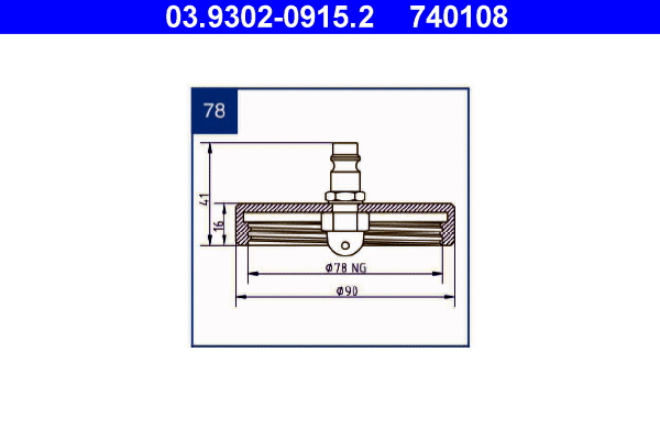 ATE 03.9302-0915.2 Entlüfterstutzen