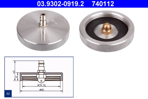 ATE 03.9302-0919.2 Entlüfterstutzen