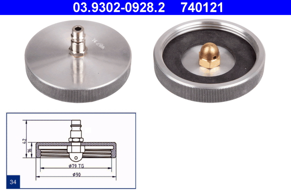 ATE 03.9302-0928.2 Entlüfterstutzen