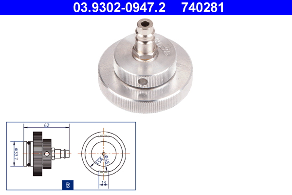 ATE 03.9302-0947.2 Entlüfterstutzen