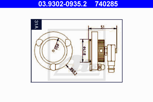 ATE 03.9302-0935.2 Bocchettone sfiatatoio