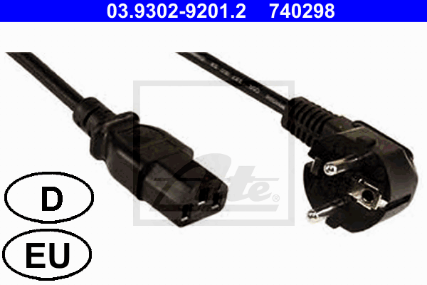 ATE 03.9302-9201.2 Cavo di rete, Apparecchio carico/spurgo(Idraulica freno)-Cavo di rete, Apparecchio carico/spurgo(Idraulica freno)-Ricambi Euro