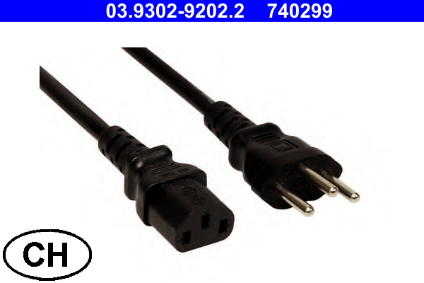 ATE 03.9302-9202.2 Netzkabel, Füll-/Entlüftungsgerät (Bremshydraulik)