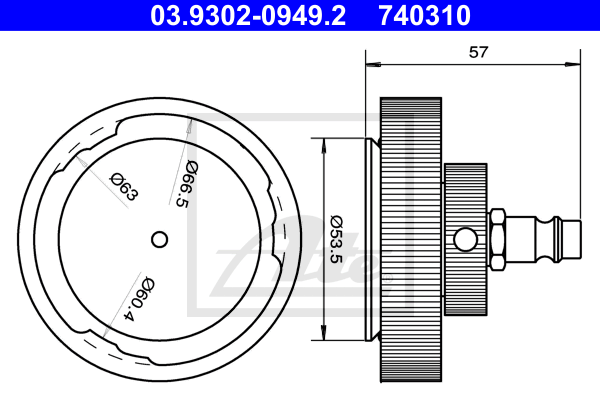 ATE 03.9302-0949.2 Bocchettone sfiatatoio