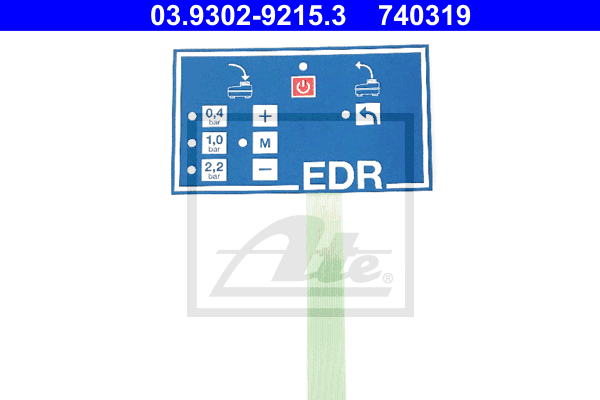 ATE 03.9302-9215.3 Tastiera a pellicola, app. carico/spurgo (idraulica freno)-Tastiera a pellicola, app. carico/spurgo (idraulica freno)-Ricambi Euro