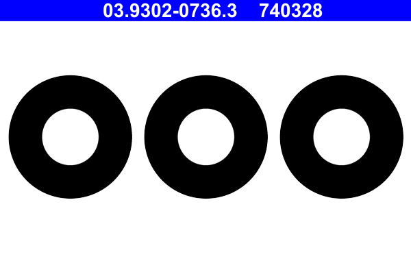 ATE 03.9302-0736.3 Dichtungssatz, Anschlussadapter (Entlüftungsgerät)