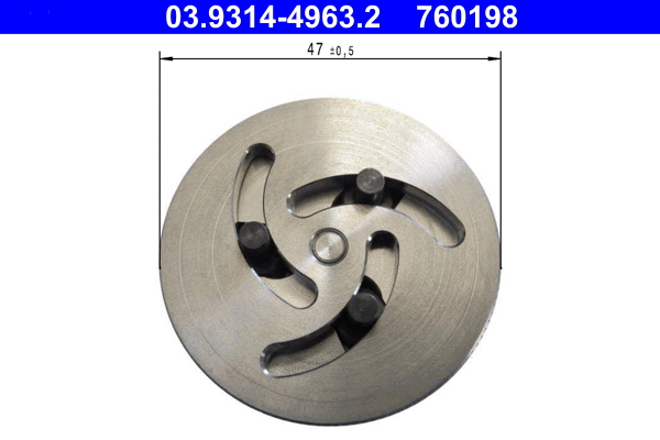 ATE 03.9314-4963.2 Adapter, Bremssattelkolben-Rückstellwerkzeug