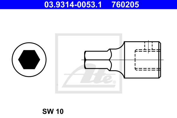 ATE 03.9314-0053.1 Serie di bussole-Serie di bussole-Ricambi Euro