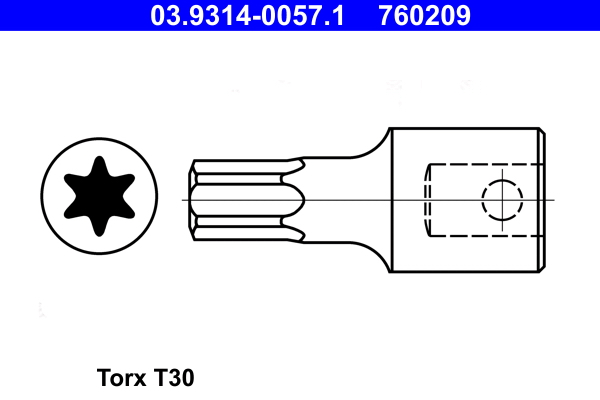 ATE 03.9314-0057.1 Steckschlüsseleinsatz