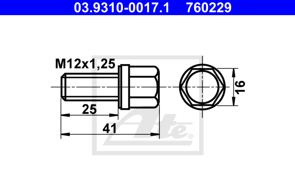 ATE 03.9310-0017.1 Tirante a vite, Bordatrice-Tirante a vite, Bordatrice-Ricambi Euro