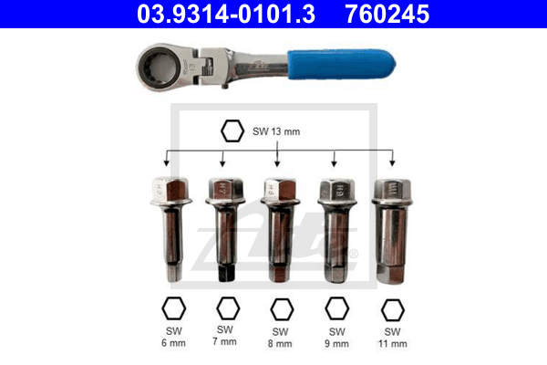 ATE 03.9314-0101.3 Kit cacciavite-Kit cacciavite-Ricambi Euro