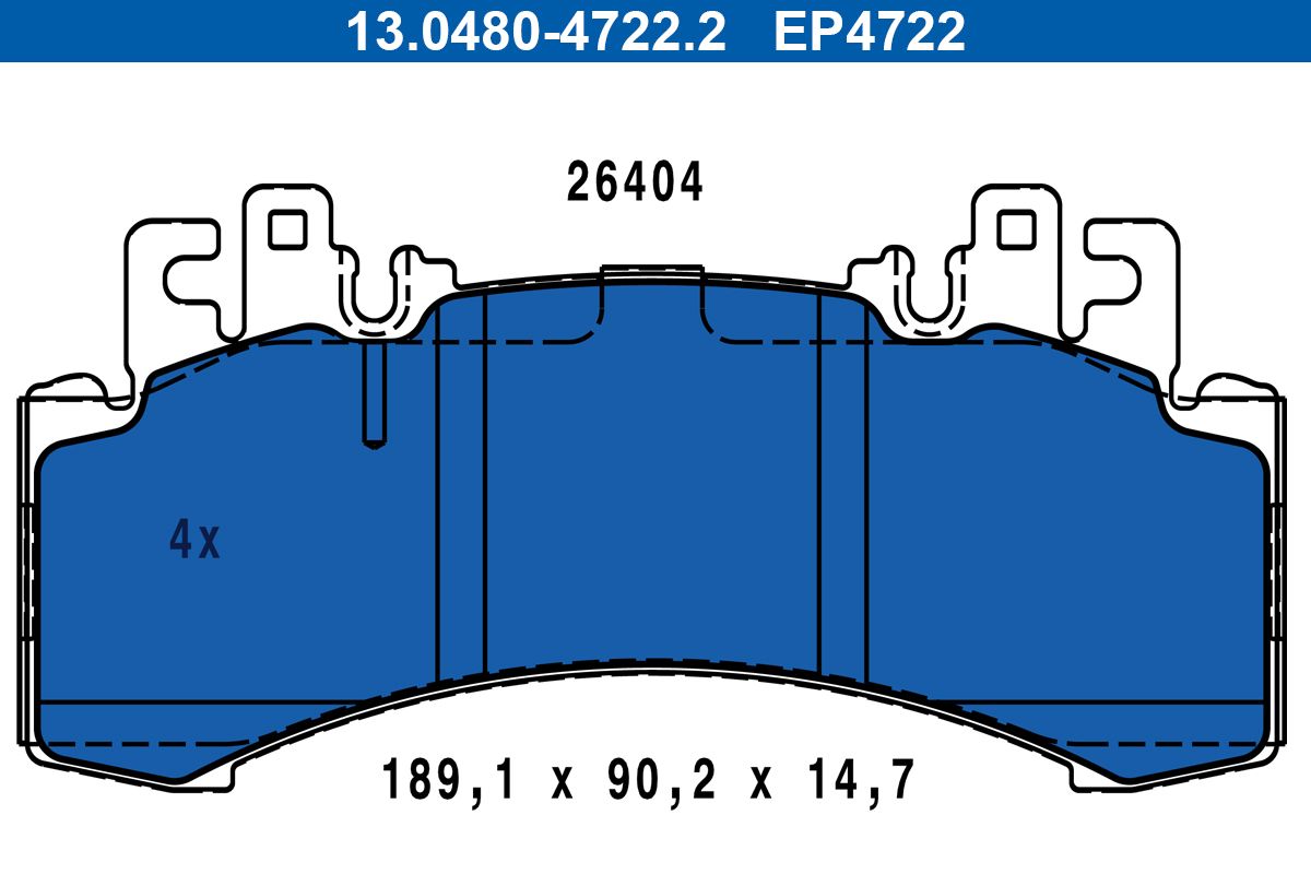 ATE 13.0480-4722.2 ATE New Original Brake Pad Set, disc brake