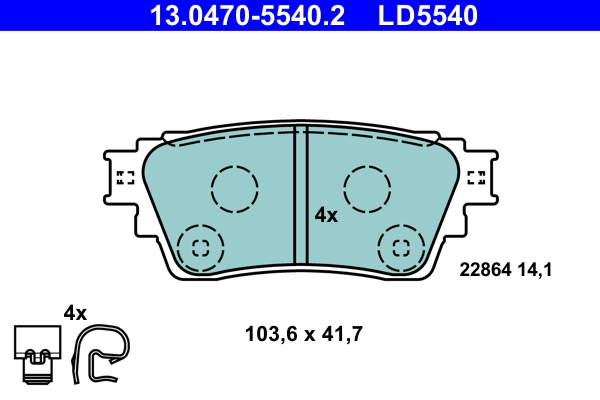 TRW GDB2142 Bremsekloss sett